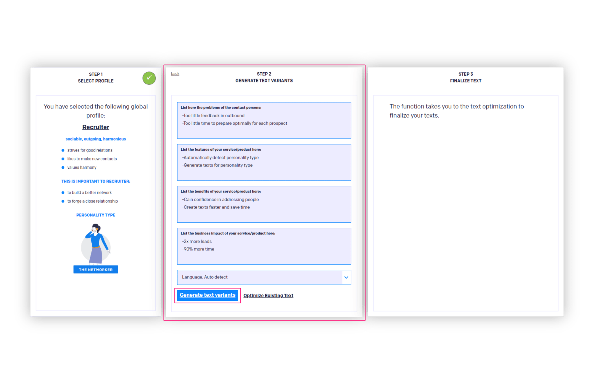 2.1. Generate Text Variants