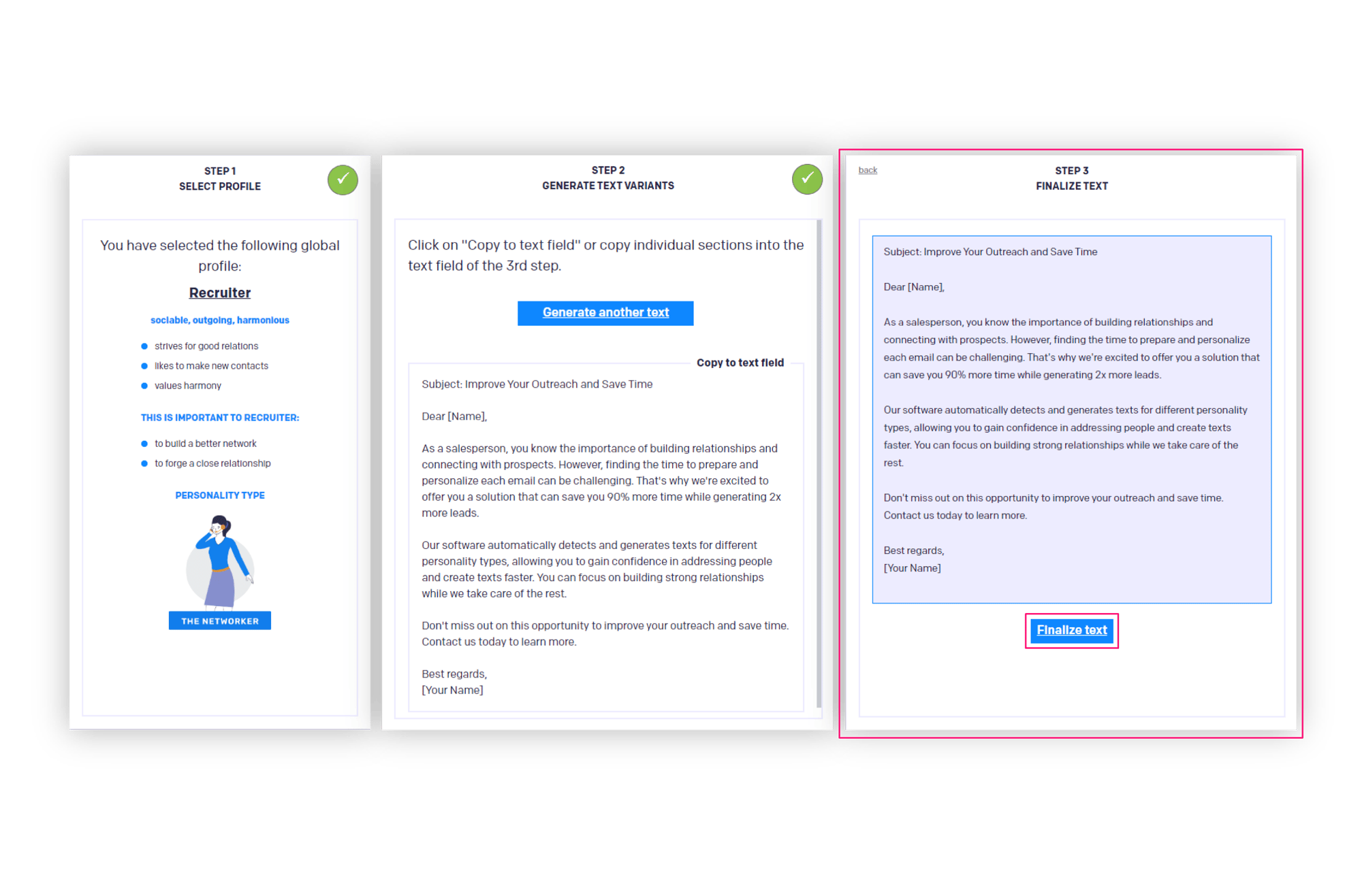 3.1. Finalize text