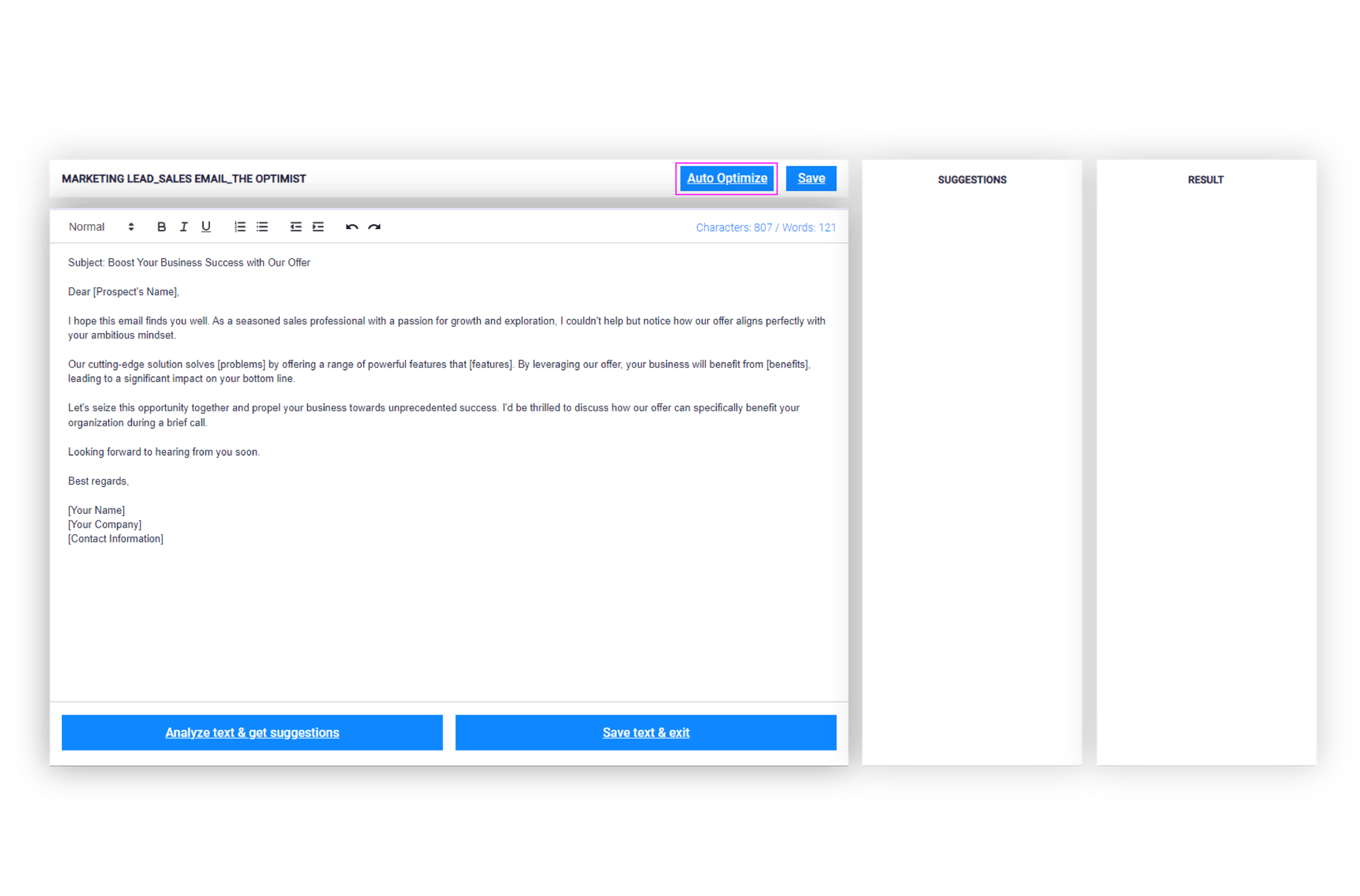 3.1. Optimize Text